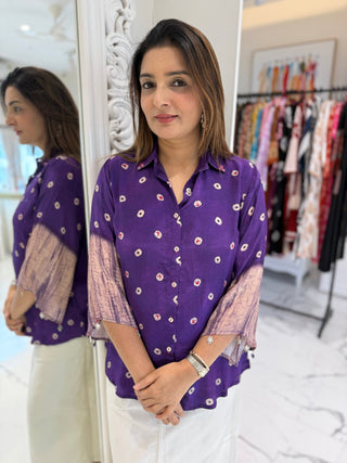 Bandhej Tie dye Shirt - Preetibora