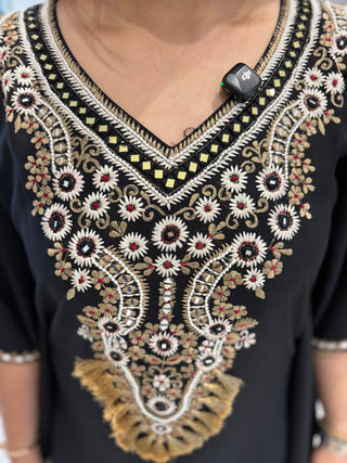 Black Beauty Kaftan Set - Preetibora