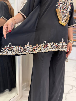 Black Beauty Kaftan Set - Preetibora