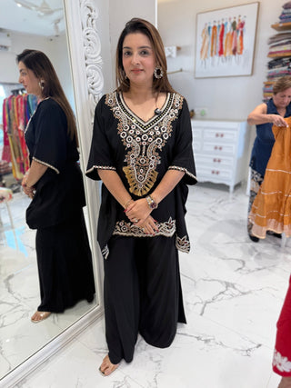 Black Beauty Kaftan Set - Preetibora