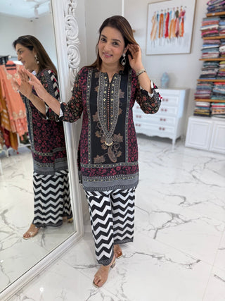 Black Blossom Coord Set - Preetibora