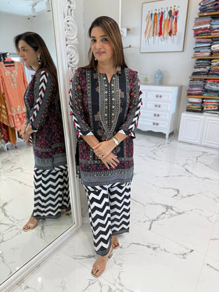 Black Blossom Coord Set - Preetibora