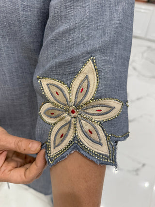 Blue Flower Coord Set - Preetibora