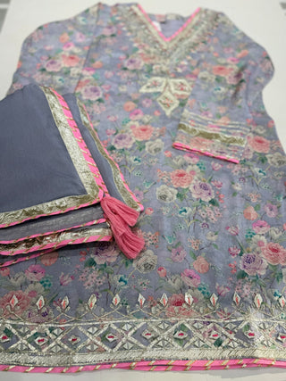 Blushing Beauty Sharara Set - Preetibora