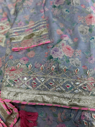 Blushing Beauty Sharara Set - Preetibora