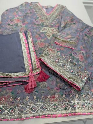 Blushing Beauty Sharara Set - Preetibora