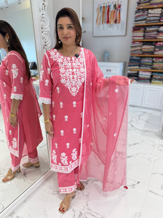Chandani Threaded Suit Set - Preetibora
