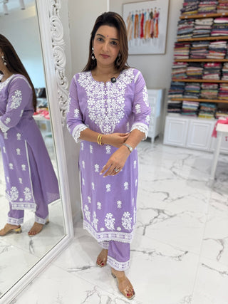 Chandani Threaded Suit Set - Preetibora