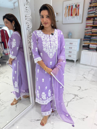 Chandani Threaded Suit Set - Preetibora
