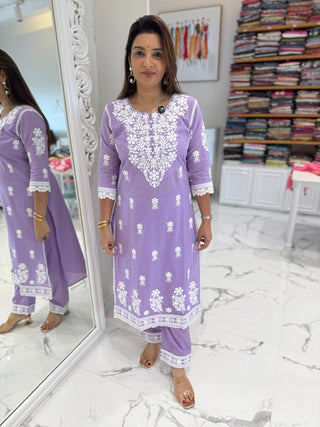 Chandani Threaded Suit Set - Preetibora