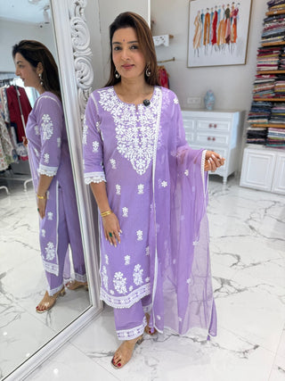 Chandani Threaded Suit Set - Preetibora