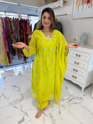 Chanderi Gota Set - Preetibora