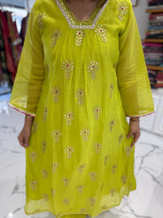 Chanderi Gota Set - Preetibora