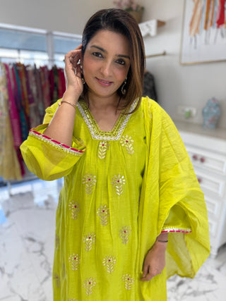 Chanderi Gota Set - Preetibora