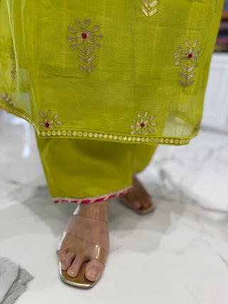 Chanderi Gota Set - Preetibora