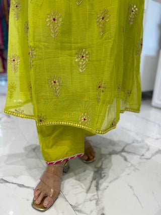 Chanderi Gota Set - Preetibora