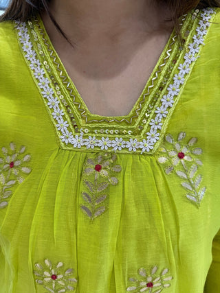 Chanderi Gota Set - Preetibora