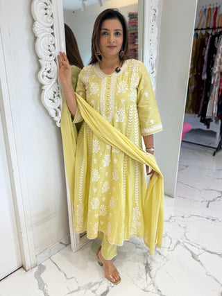 Classic Lucknowi Suit Set - Preetibora
