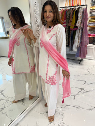 Delicate Cutwork Farshi Set - Preetibora