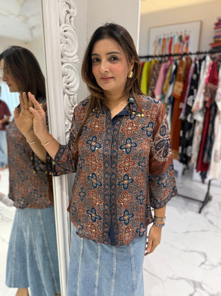 Devika Kalamkari Shirt - Preetibora