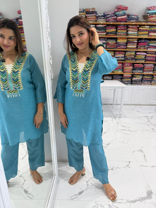 Dew Drop Mirror Work Set - Preetibora