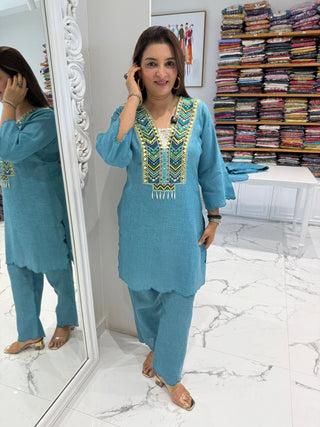 Dew Drop Mirror Work Set - Preetibora