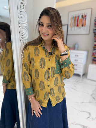 Digital Block Print Shirt - Preetibora