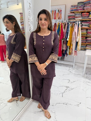 Dori Embroidered Coord Set - Preetibora