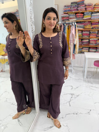 Dori Embroidered Coord Set - Preetibora