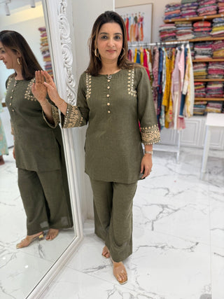 Dori Embroidered Coord Set - Preetibora