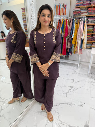 Dori Embroidered Coord Set - Preetibora