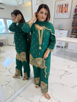 Emerald Coin Suit Set - Preetibora