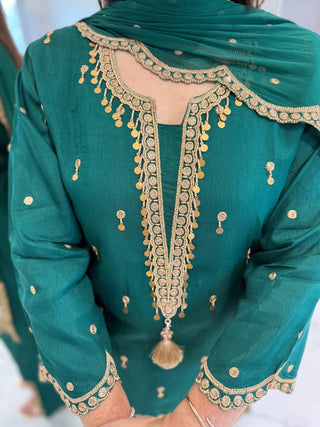 Emerald Coin Suit Set - Preetibora
