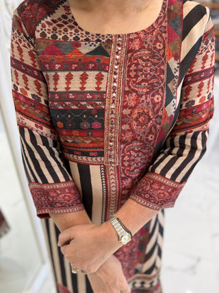 Ethnic Kalamkari Kurta Set - Preetibora