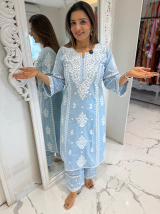 Falak Embroidered Set - Preetibora