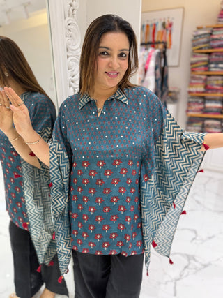 Flowy Short Kaftan - Preetibora