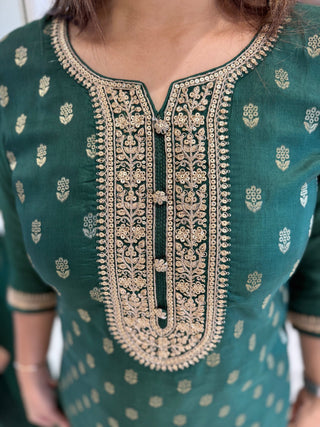 Green Graceful Suit Set - Preetibora
