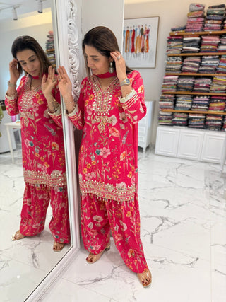 Gulabi Noor Farshi Set - Preetibora