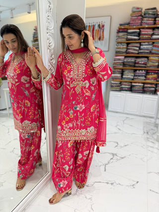 Gulabi Noor Farshi Set - Preetibora