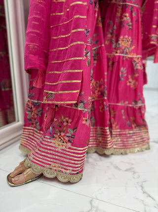 Gulabi Noor Sharara Set - Preetibora