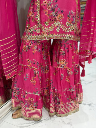 Gulabi Noor Sharara Set - Preetibora