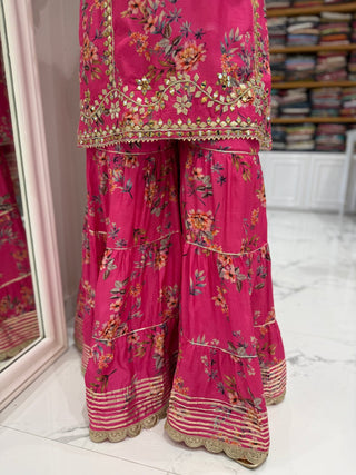 Gulabi Noor Sharara Set - Preetibora