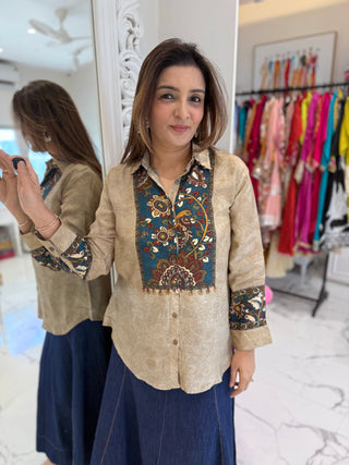Heer Kalamkari Shirt - Preetibora