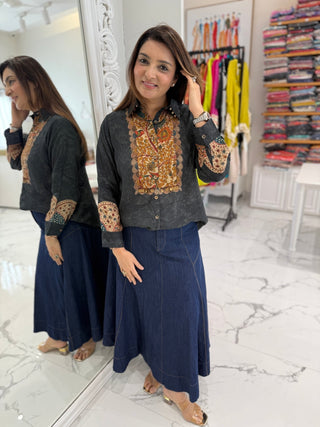 Heer Kalamkari Shirt - Preetibora