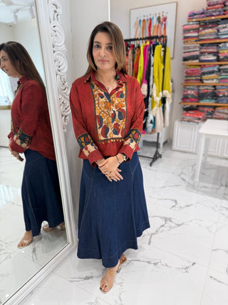 Heer Kalamkari Shirt - Preetibora