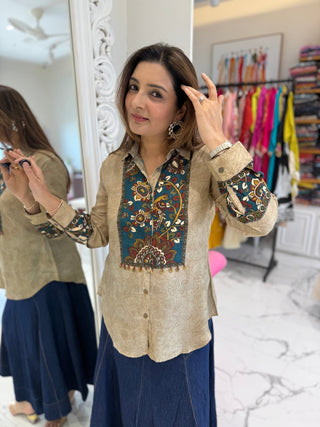 Heer Kalamkari Shirt - Preetibora