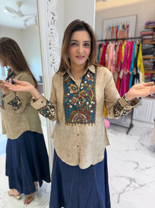 Heer Kalamkari Shirt - Preetibora