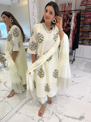 Hibiscus V Neck Set - Preetibora