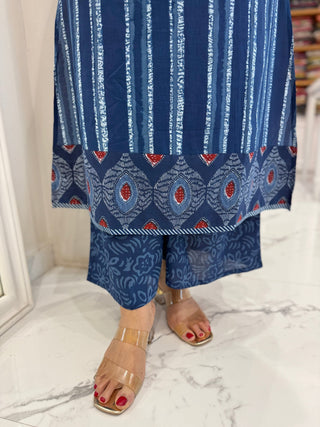 Indigo Cotton Print Set - Preetibora