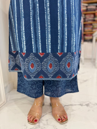 Indigo Cotton Print Set - Preetibora